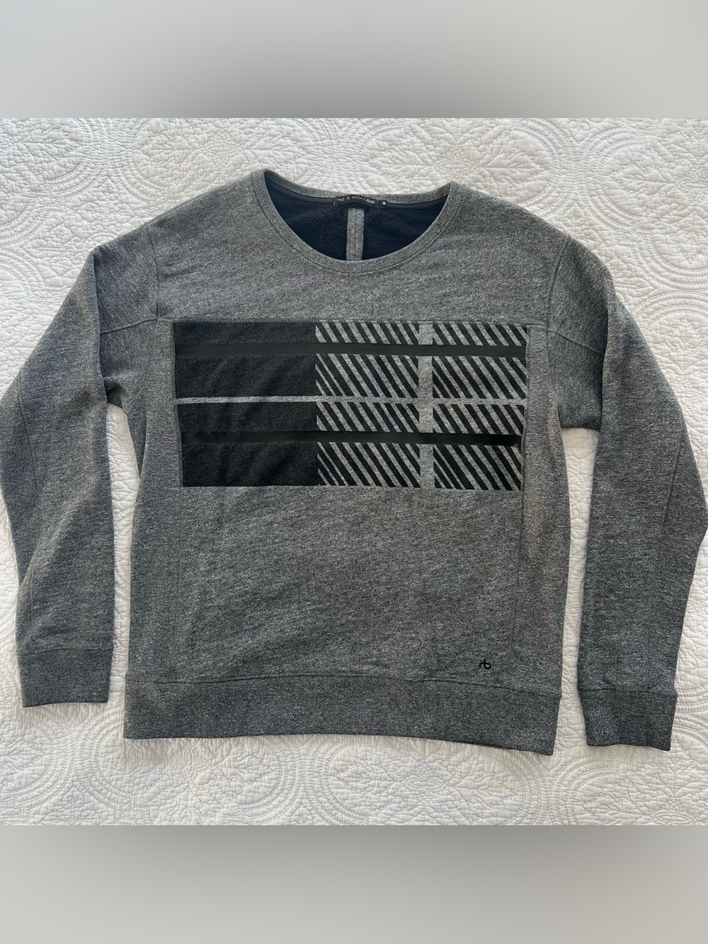rag & bone/JEAN Graphic Patch Crewneck Sweatshirt M